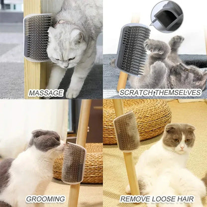 Massage Pet Cat Brush Corner Scrape Hair Removal