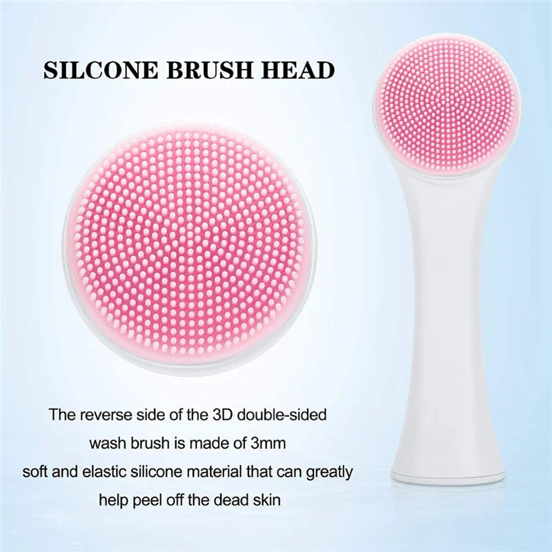 3D Silicone Manual Facial Cleansing Brush