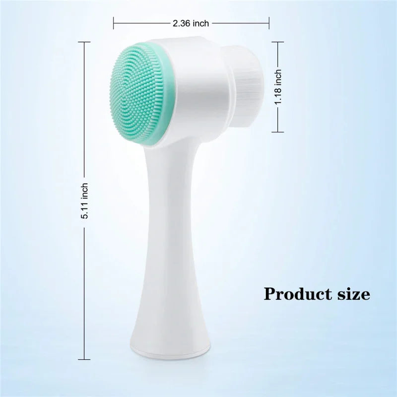 3D Silicone Manual Facial Cleansing Brush