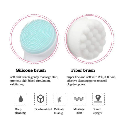 3D Silicone Manual Facial Cleansing Brush