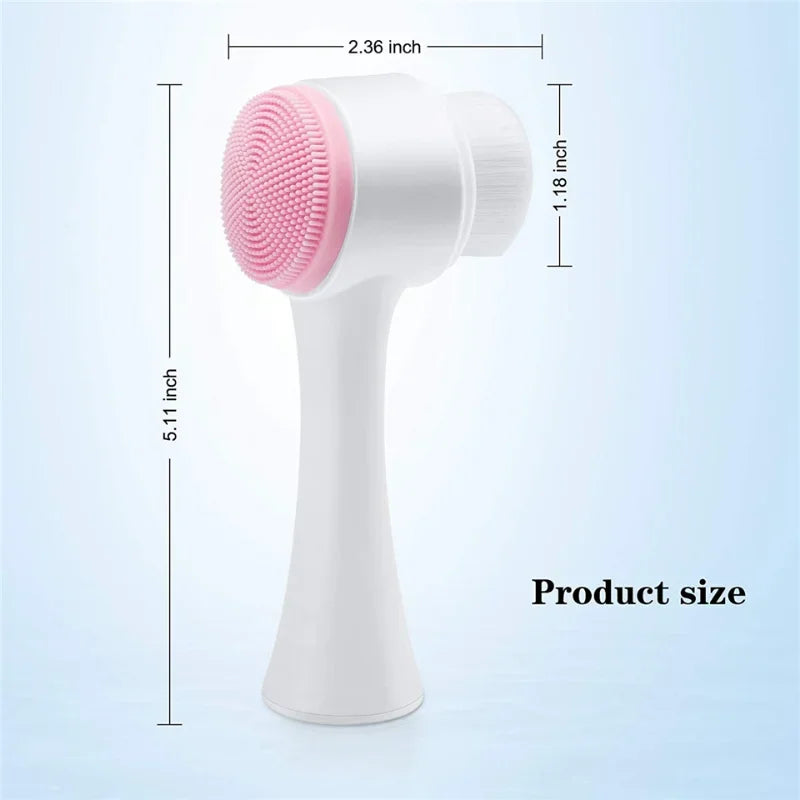 3D Silicone Manual Facial Cleansing Brush