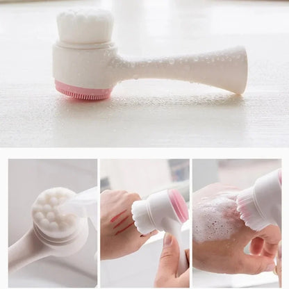 3D Silicone Manual Facial Cleansing Brush