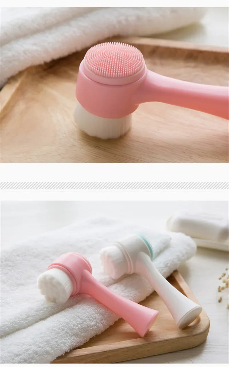 3D Silicone Manual Facial Cleansing Brush