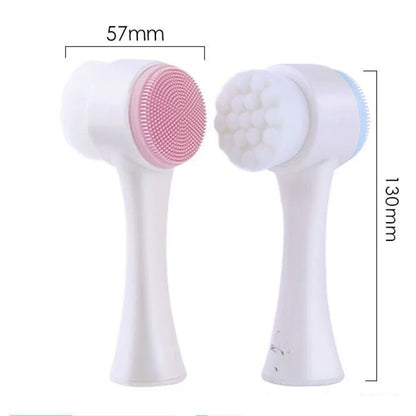 3D Silicone Manual Facial Cleansing Brush