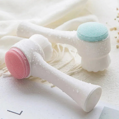 3D Silicone Manual Facial Cleansing Brush